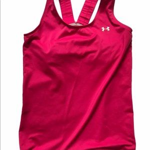 Under Armour Womens Size Small Bright Pink Fitted Racerback Activewear